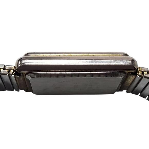 Vintage CHOICE Quartz Watch Hong Kong Rectangular Face Stretch Band New Battery - Picture 11 of 15